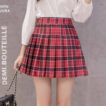 Women Skirt Preppy Style High Waist