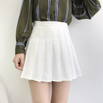 Women Skirt Preppy Style High Waist