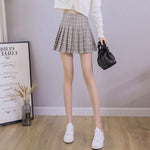 Women Skirt Preppy Style High Waist