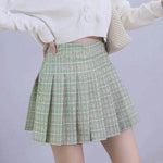 Women Skirt Preppy Style High Waist