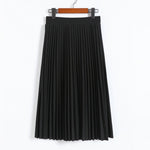 Women's High Waist Pleated Half Length Elastic Skirt