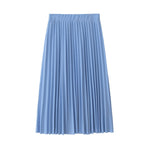 Women's High Waist Pleated Half Length Elastic Skirt
